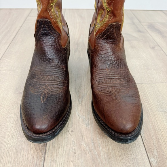 Double H Men’s 12” Work Western Cowboy Boot Stitch Pattern Leather Size 8.5 D - Picture 4 of 16